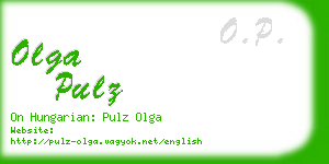 olga pulz business card